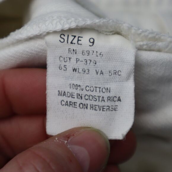 Original Jeanjer Shorts Womens 9 White High Rise Flat Front Double Button Zip - Picture 3 of 15